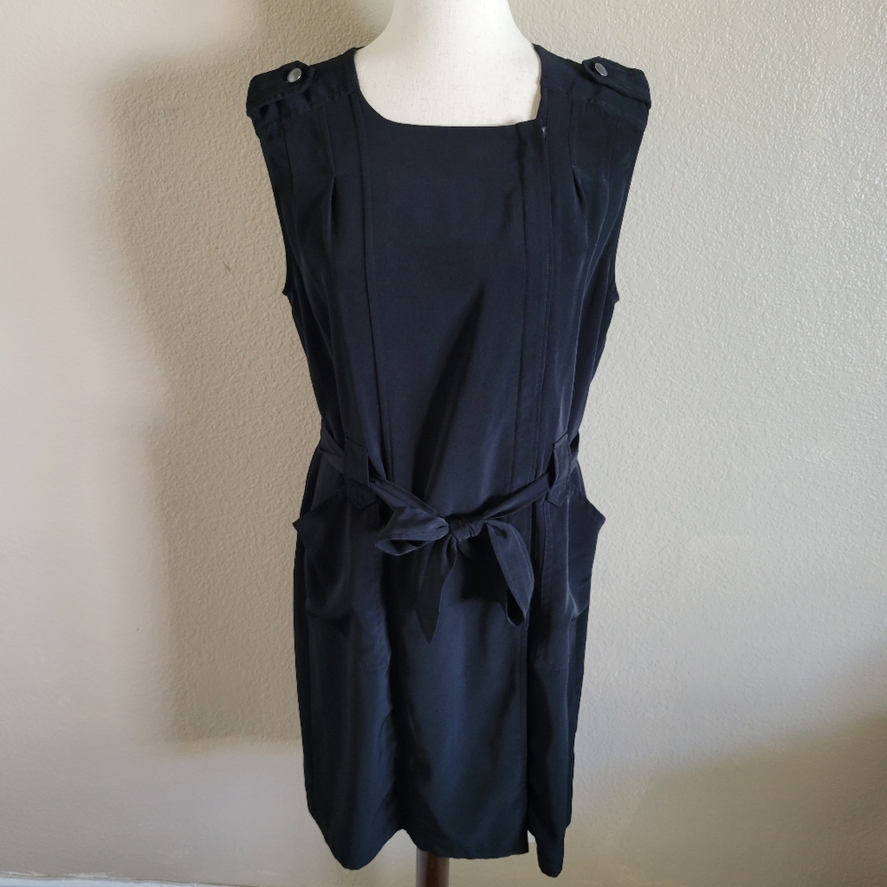 Dana Buchman Black Sleeveless Career Dress Sz 10